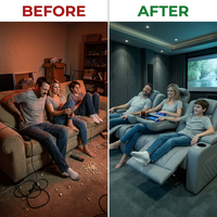SilverLuxe Prestige Triple Recliner — Before & After